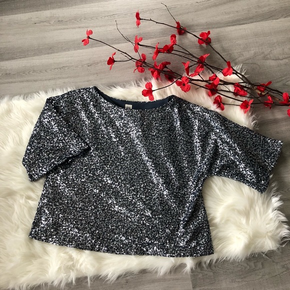 GAP sequin kimono party top - Picture 5 of 6